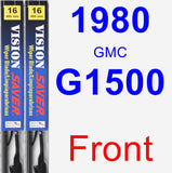 Front Wiper Blade Pack for 1980 GMC G1500 - Vision Saver