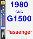 Passenger Wiper Blade for 1980 GMC G1500 - Vision Saver