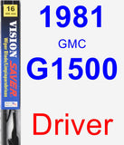 Driver Wiper Blade for 1981 GMC G1500 - Vision Saver