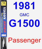 Passenger Wiper Blade for 1981 GMC G1500 - Vision Saver