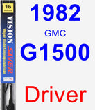 Driver Wiper Blade for 1982 GMC G1500 - Vision Saver