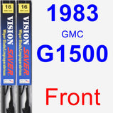 Front Wiper Blade Pack for 1983 GMC G1500 - Vision Saver