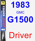 Driver Wiper Blade for 1983 GMC G1500 - Vision Saver