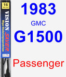 Passenger Wiper Blade for 1983 GMC G1500 - Vision Saver