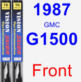 Front Wiper Blade Pack for 1987 GMC G1500 - Vision Saver