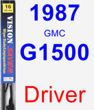 Driver Wiper Blade for 1987 GMC G1500 - Vision Saver
