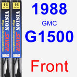 Front Wiper Blade Pack for 1988 GMC G1500 - Vision Saver