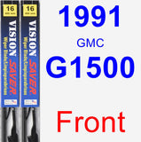 Front Wiper Blade Pack for 1991 GMC G1500 - Vision Saver