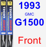 Front Wiper Blade Pack for 1993 GMC G1500 - Vision Saver