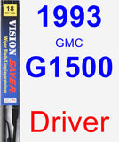 Driver Wiper Blade for 1993 GMC G1500 - Vision Saver