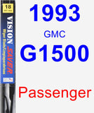 Passenger Wiper Blade for 1993 GMC G1500 - Vision Saver