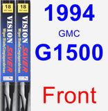 Front Wiper Blade Pack for 1994 GMC G1500 - Vision Saver