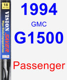 Passenger Wiper Blade for 1994 GMC G1500 - Vision Saver