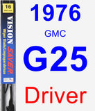 Driver Wiper Blade for 1976 GMC G25 - Vision Saver