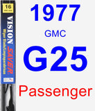 Passenger Wiper Blade for 1977 GMC G25 - Vision Saver