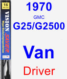 Driver Wiper Blade for 1970 GMC G25/G2500 Van - Vision Saver
