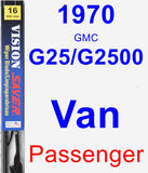 Passenger Wiper Blade for 1970 GMC G25/G2500 Van - Vision Saver