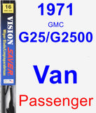 Passenger Wiper Blade for 1971 GMC G25/G2500 Van - Vision Saver