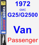 Passenger Wiper Blade for 1972 GMC G25/G2500 Van - Vision Saver