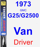 Driver Wiper Blade for 1973 GMC G25/G2500 Van - Vision Saver