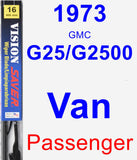 Passenger Wiper Blade for 1973 GMC G25/G2500 Van - Vision Saver