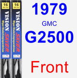 Front Wiper Blade Pack for 1979 GMC G2500 - Vision Saver