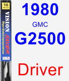 Driver Wiper Blade for 1980 GMC G2500 - Vision Saver