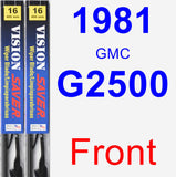 Front Wiper Blade Pack for 1981 GMC G2500 - Vision Saver