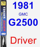 Driver Wiper Blade for 1981 GMC G2500 - Vision Saver