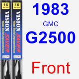 Front Wiper Blade Pack for 1983 GMC G2500 - Vision Saver
