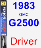 Driver Wiper Blade for 1983 GMC G2500 - Vision Saver