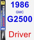 Driver Wiper Blade for 1986 GMC G2500 - Vision Saver