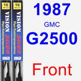Front Wiper Blade Pack for 1987 GMC G2500 - Vision Saver