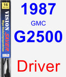 Driver Wiper Blade for 1987 GMC G2500 - Vision Saver
