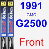 Front Wiper Blade Pack for 1991 GMC G2500 - Vision Saver