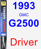 Driver Wiper Blade for 1993 GMC G2500 - Vision Saver