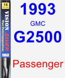 Passenger Wiper Blade for 1993 GMC G2500 - Vision Saver