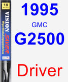 Driver Wiper Blade for 1995 GMC G2500 - Vision Saver