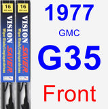 Front Wiper Blade Pack for 1977 GMC G35 - Vision Saver