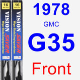 Front Wiper Blade Pack for 1978 GMC G35 - Vision Saver