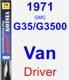 Driver Wiper Blade for 1971 GMC G35/G3500 Van - Vision Saver