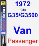 Passenger Wiper Blade for 1972 GMC G35/G3500 Van - Vision Saver