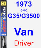 Driver Wiper Blade for 1973 GMC G35/G3500 Van - Vision Saver