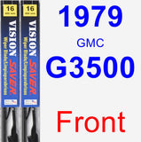 Front Wiper Blade Pack for 1979 GMC G3500 - Vision Saver