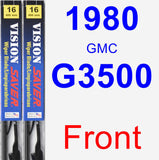 Front Wiper Blade Pack for 1980 GMC G3500 - Vision Saver