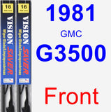 Front Wiper Blade Pack for 1981 GMC G3500 - Vision Saver