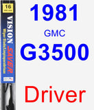 Driver Wiper Blade for 1981 GMC G3500 - Vision Saver