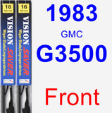 Front Wiper Blade Pack for 1983 GMC G3500 - Vision Saver