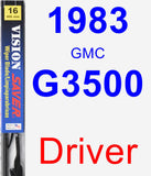Driver Wiper Blade for 1983 GMC G3500 - Vision Saver