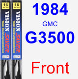 Front Wiper Blade Pack for 1984 GMC G3500 - Vision Saver